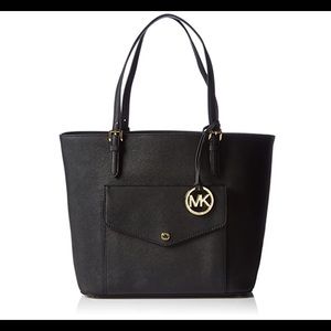 *SOLD* Michael Kors Large Saffiano Leather Tote Black Bag